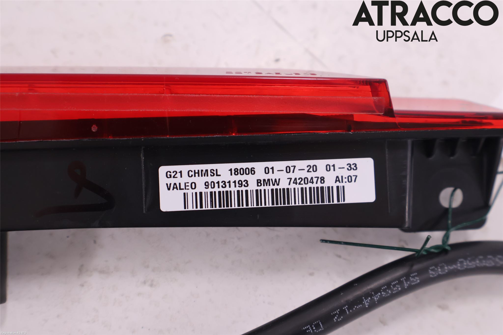 BMW 3 G20/G21/G80/G81 19- Bremselys Bakrute