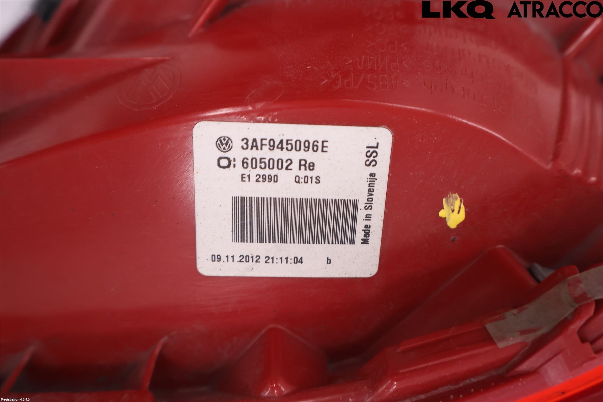 Volkswagen VW PASSAT 11-14 Baklykt Høyre