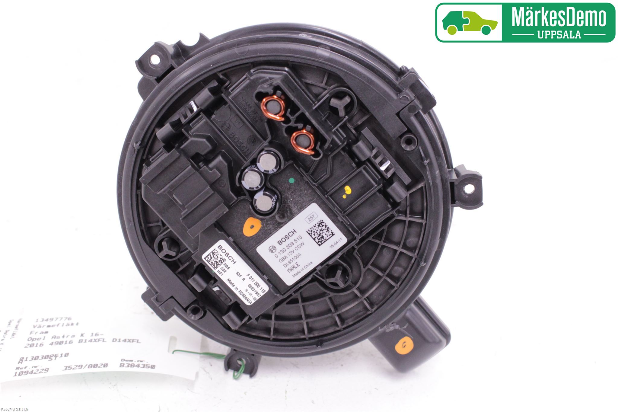 Opel ASTRA K 16-22 Varmeapparat Viftemotor