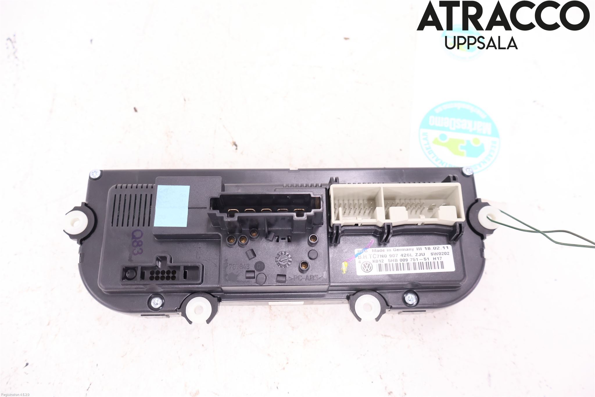 Volkswagen VW GOLF VI 09-13 Varme Ac Betjening-Display