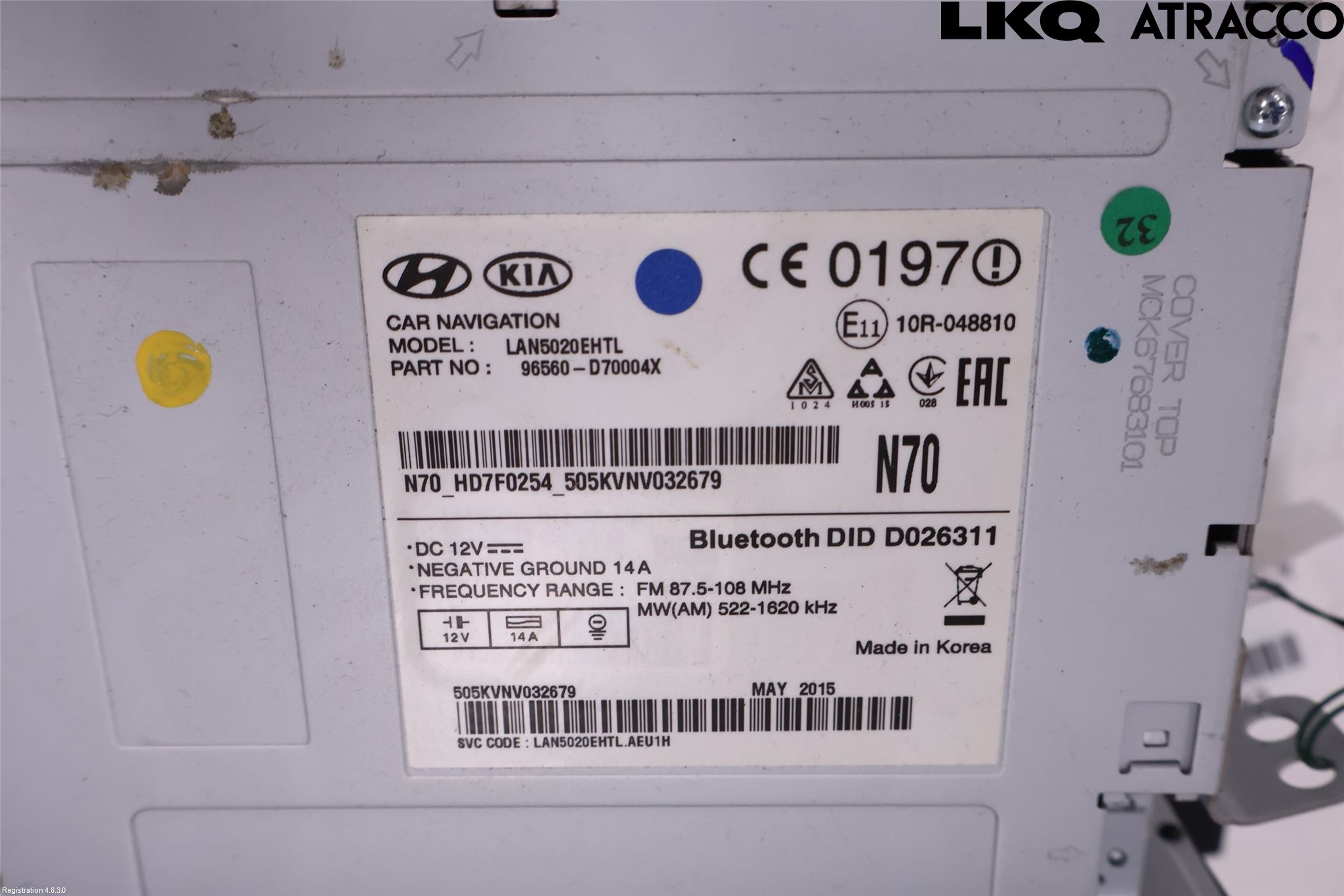 Hyundai TUCSON 05- Stereo Radio Med Cd