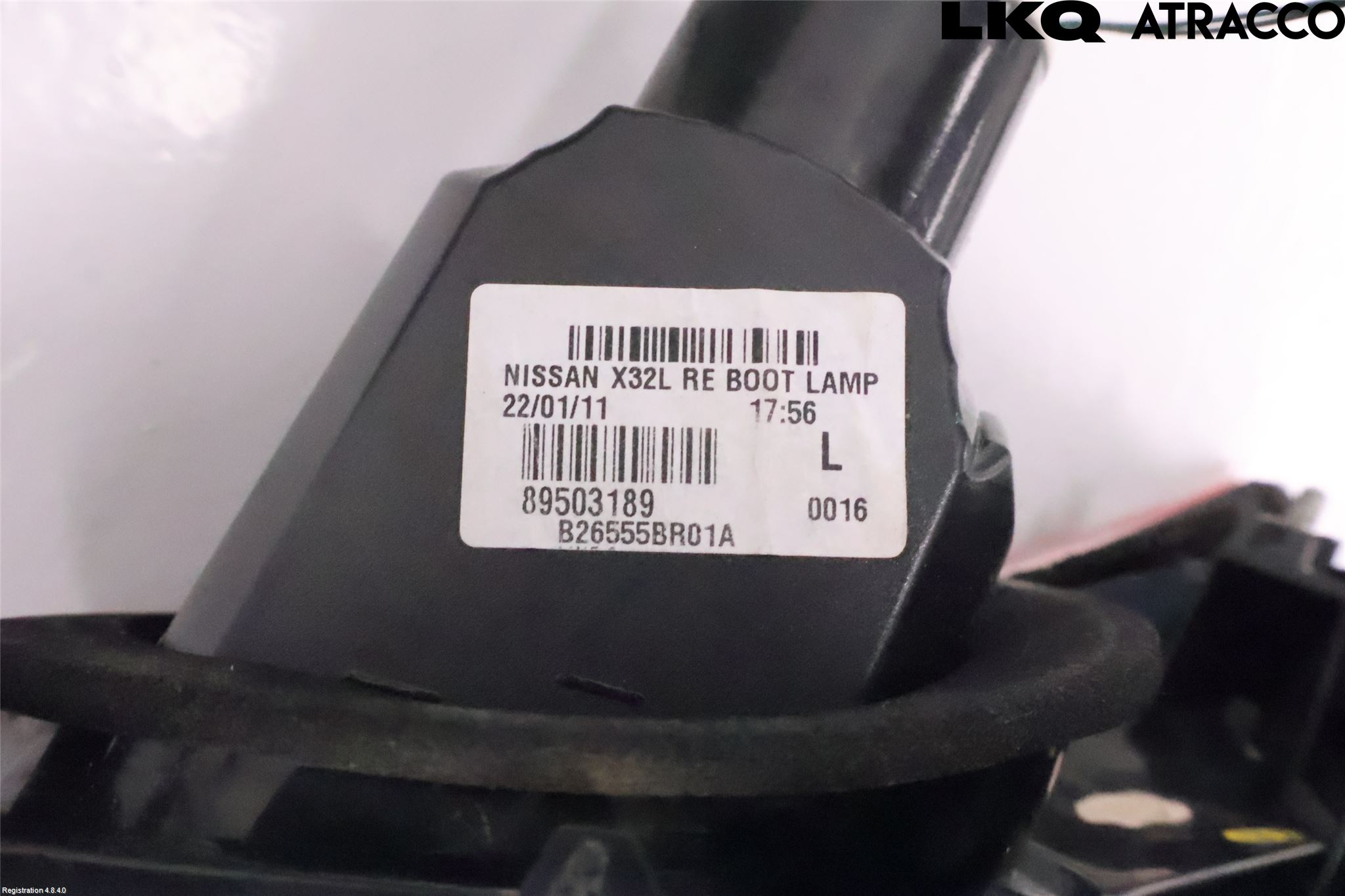 Nissan QASHQAI 10-14 Baklykt Venstre  På Luke(Indre