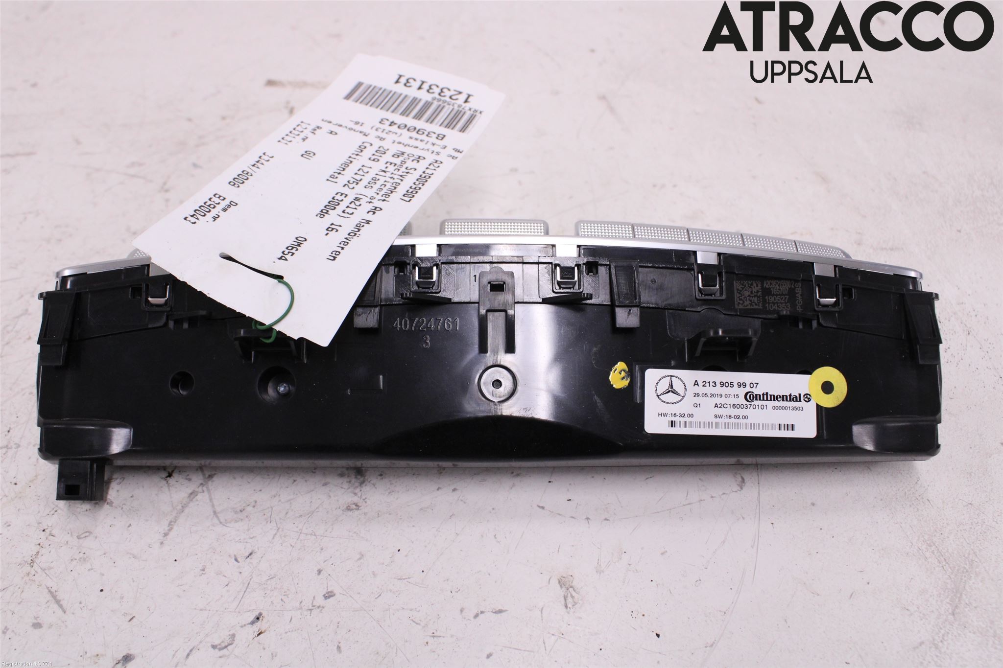 Mercedes-Benz MB E-KLASS (W213) 16-23 Varme Ac Betjening-Display