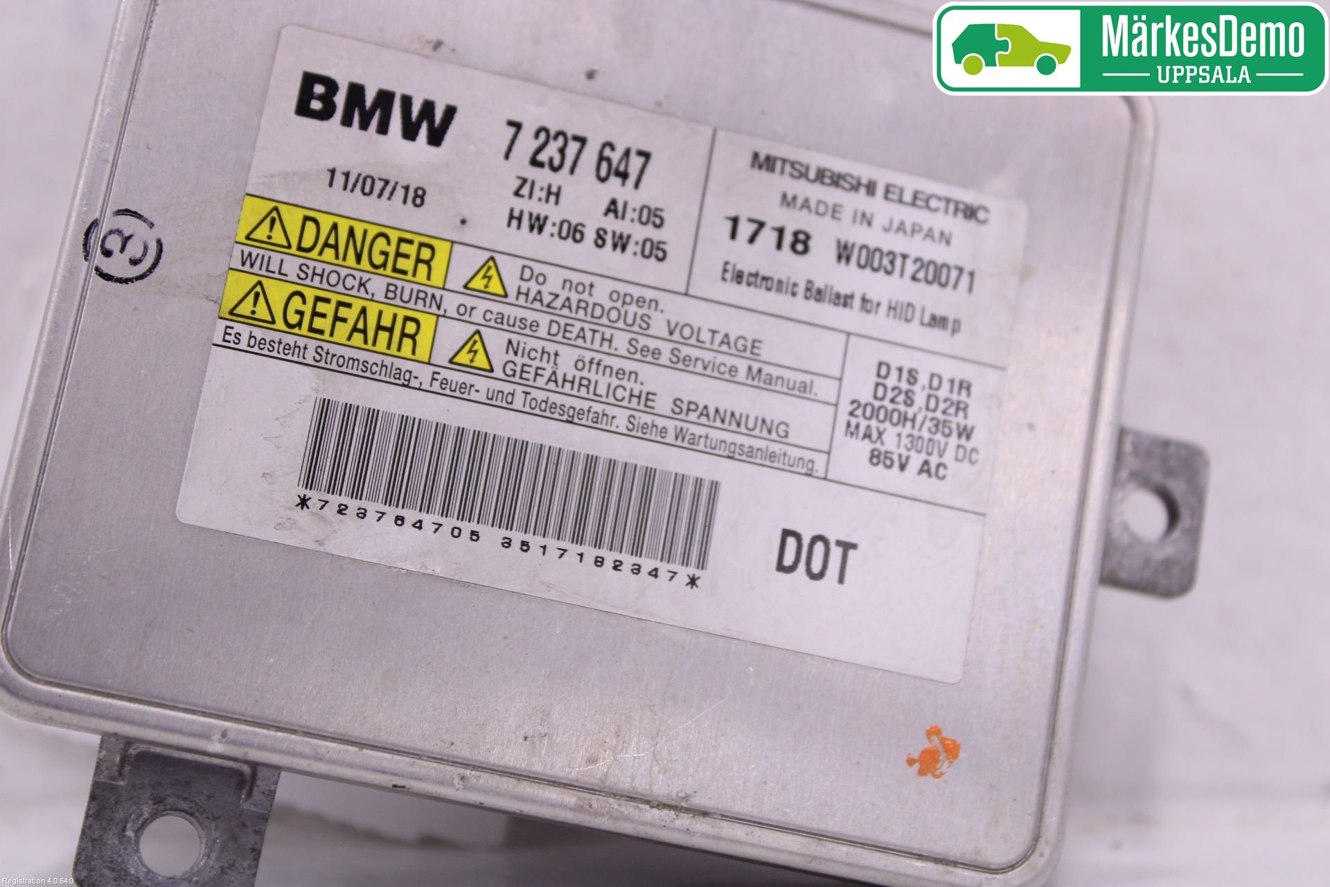 BMW 5 F10/F11/F18 09-17 Styreenhet Xenon