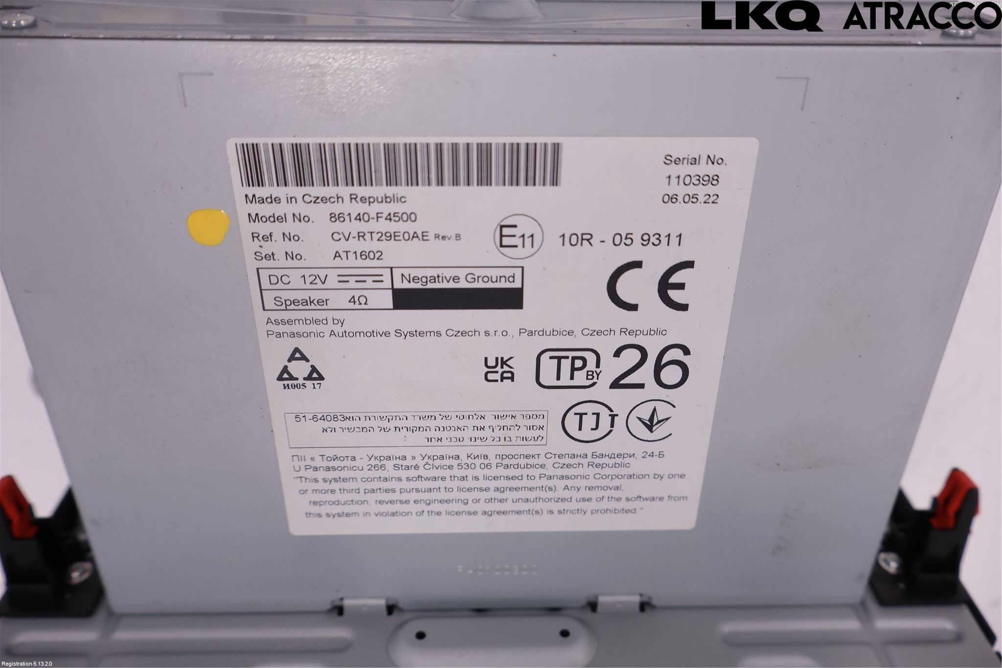 Toyota C-HR 16-23 Stereo Radio Med Cd