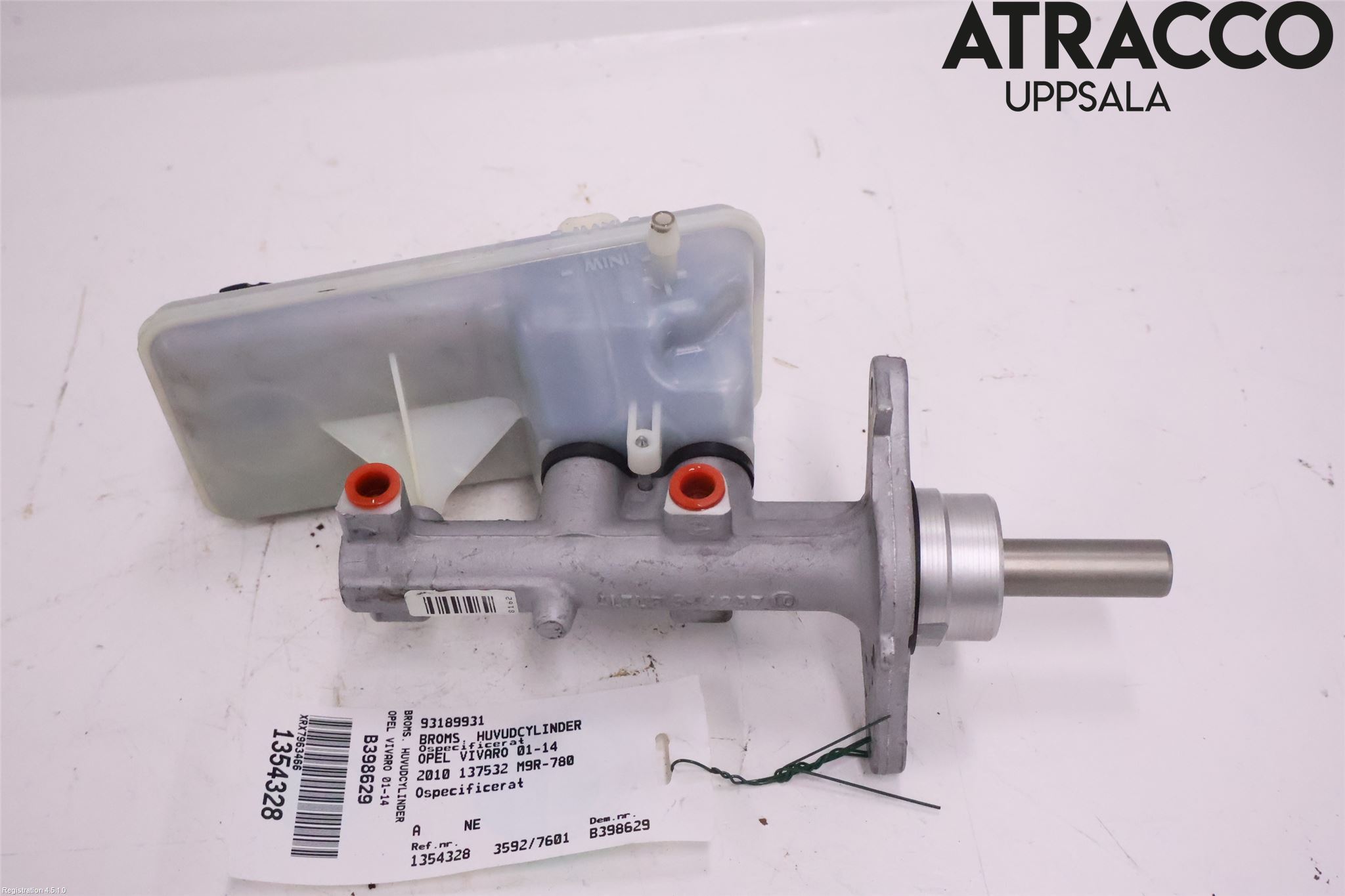 Opel VIVARO 01-14 Brems Hovedsylinder