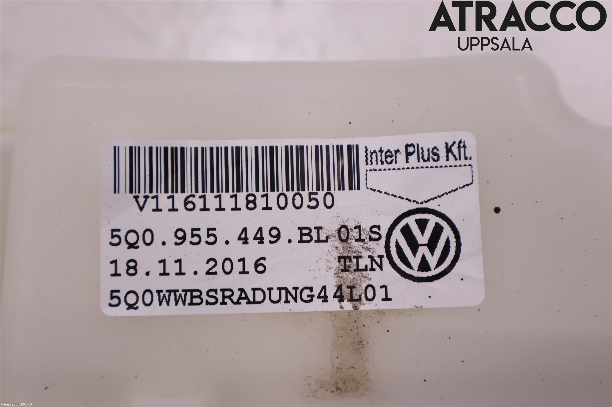 Volkswagen VW GOLF / E-GOLF VII 13-20 Spylerbeholder Frontrute-Lykte