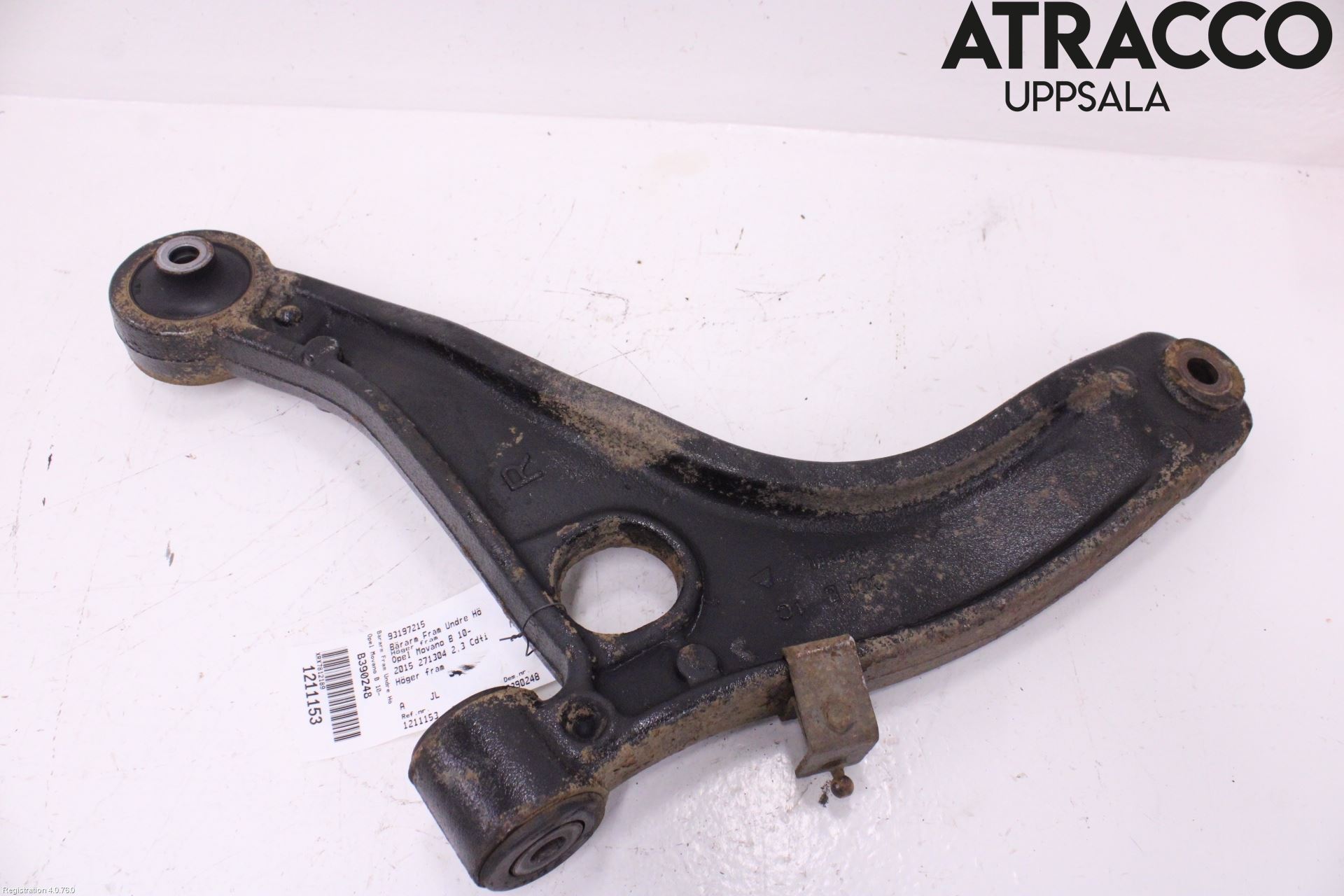 Opel MOVANO B 10-22 Bærearm Foran Høyre Nedre