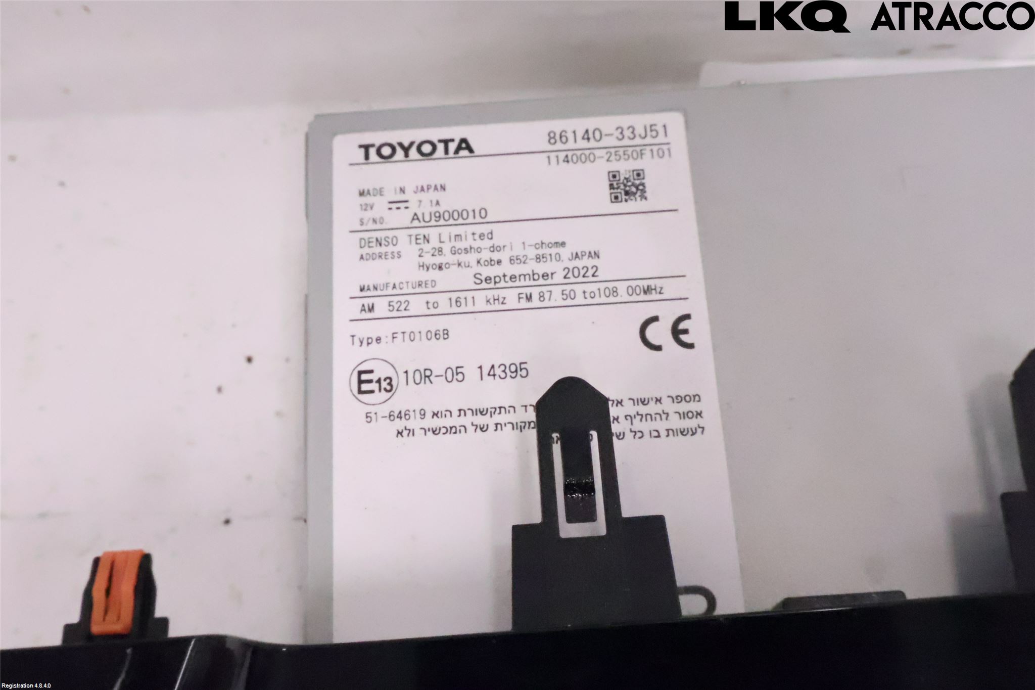 Toyota CAMRY 19-24 Stereo Radio Med Cd