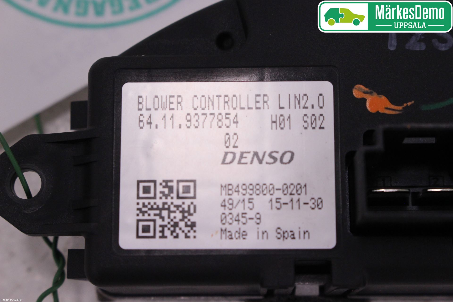 BMW i3 I01 13-22 Varmeapparat Viftemotstand