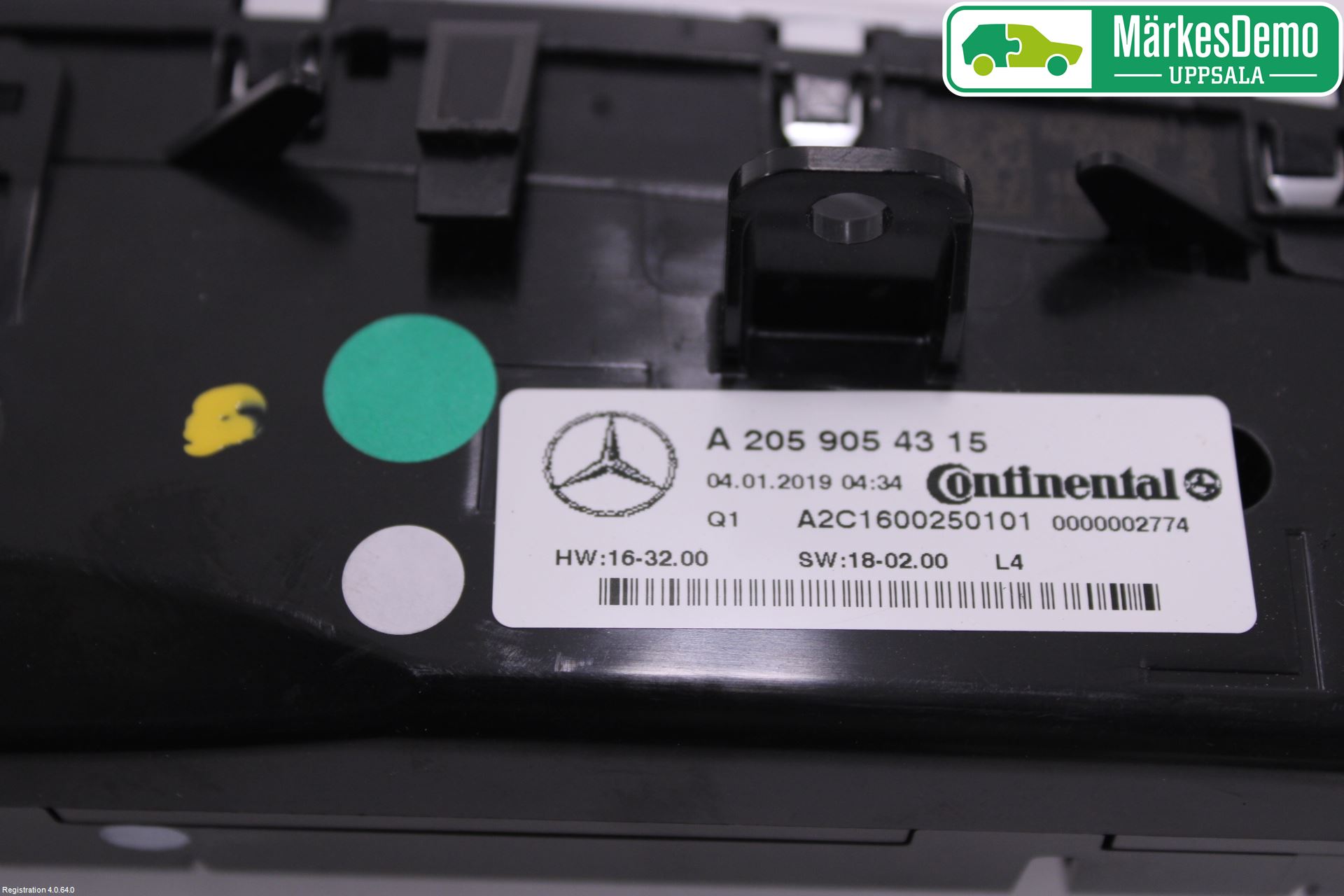 Mercedes-Benz MB GLC-KLASS (X253/C253) 15-22 Varme Ac Betjening-Display