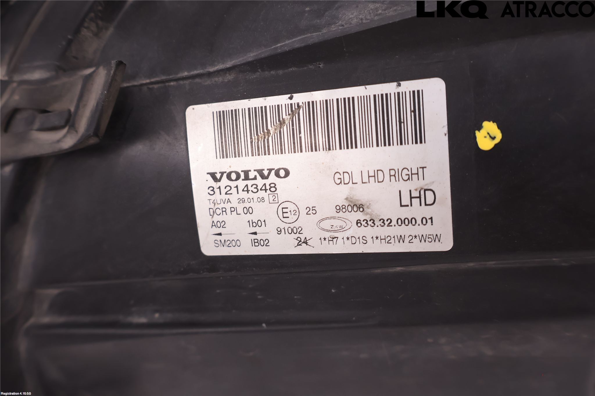 Volvo V70 08-13 Frontlykt Høyre