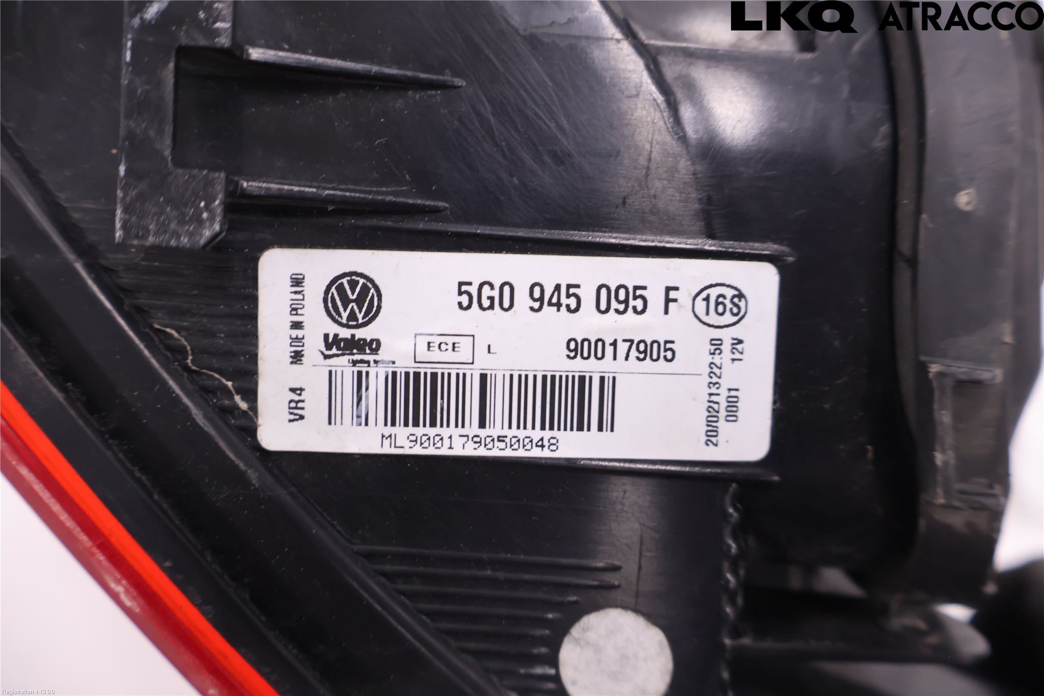 Volkswagen VW GOLF / E-GOLF VII 13-20 Baklykt Venstre