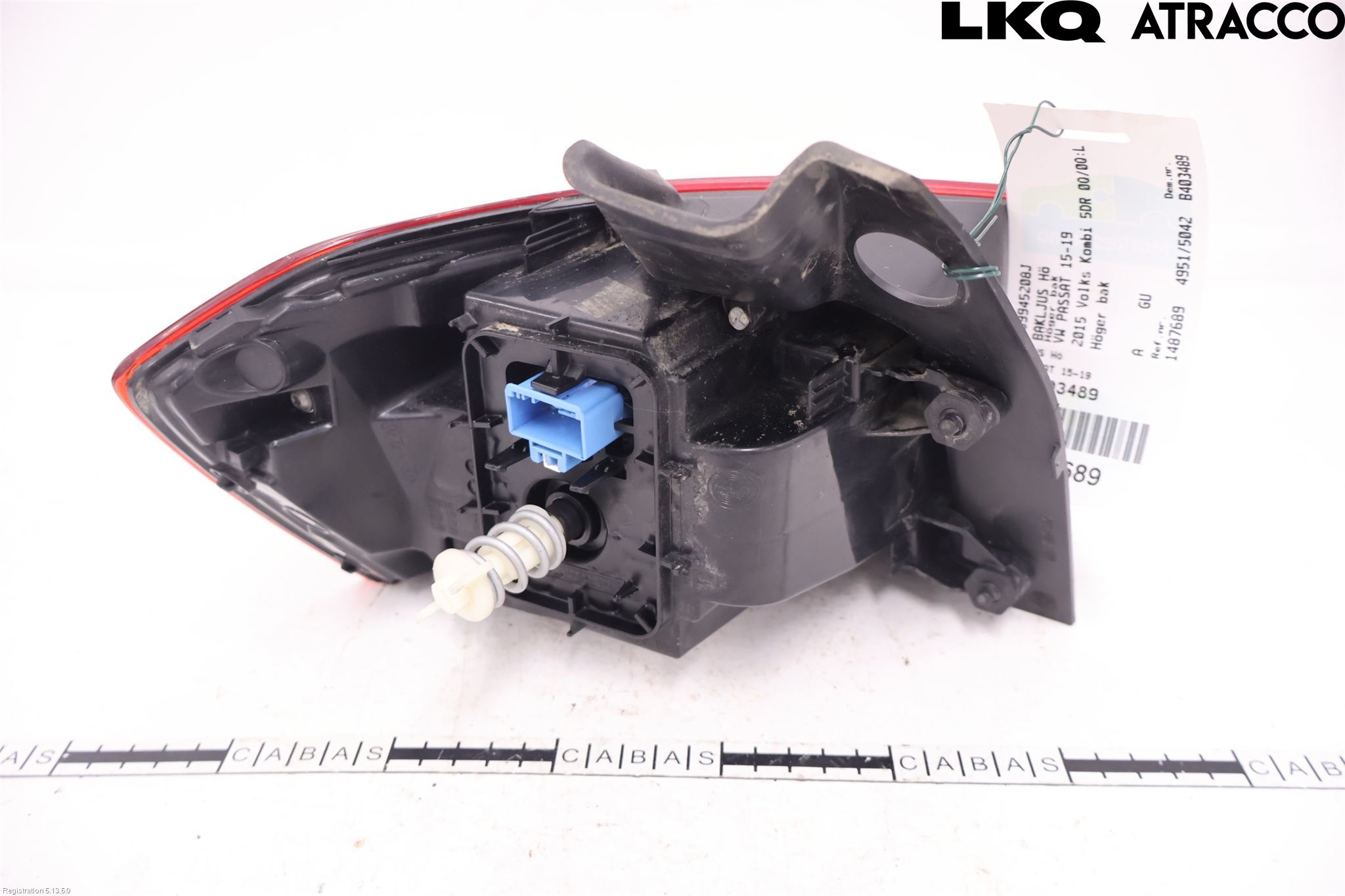 Volkswagen VW PASSAT 15-19 Baklykt Høyre