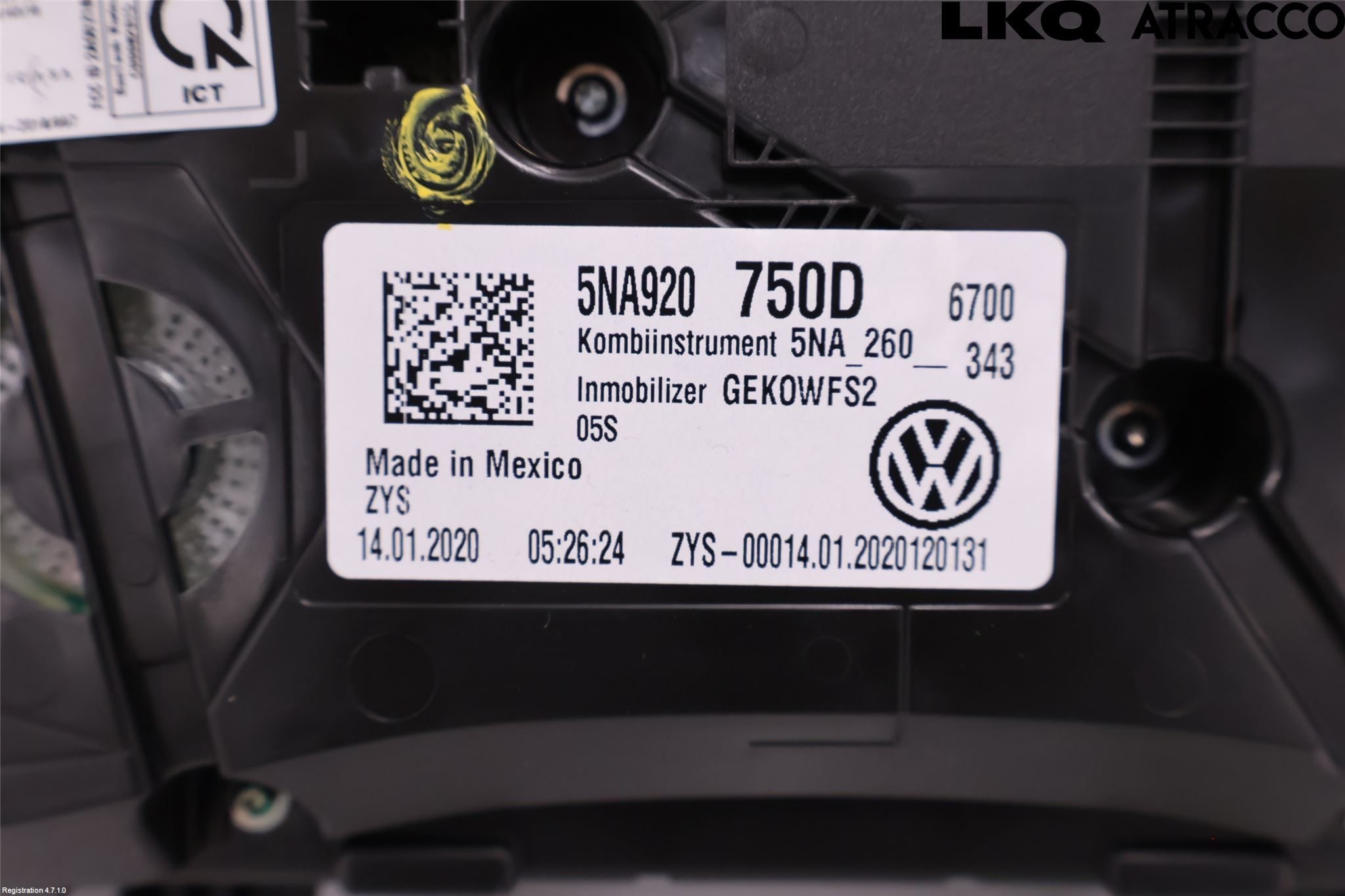 Volkswagen VW TIGUAN ALLSPACE 18- Instr Speedometer