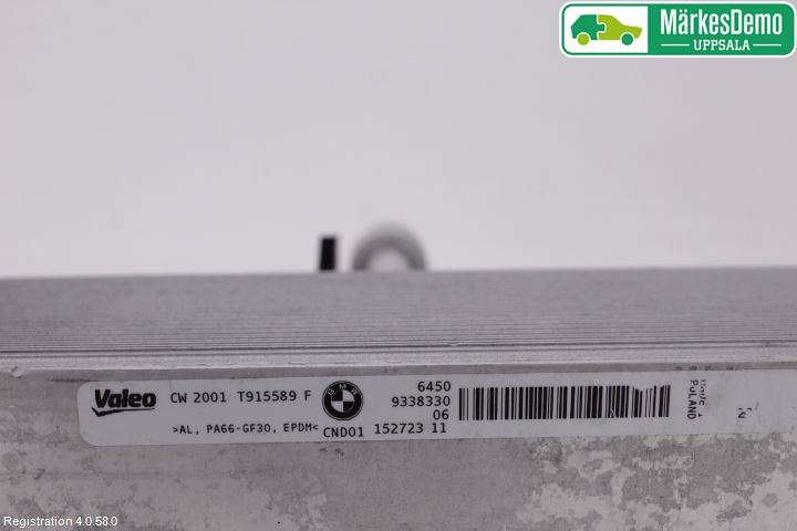 BMW 4 F36 Gran Coupé 14-20 Varme Ac Kondenser-Kjøler
