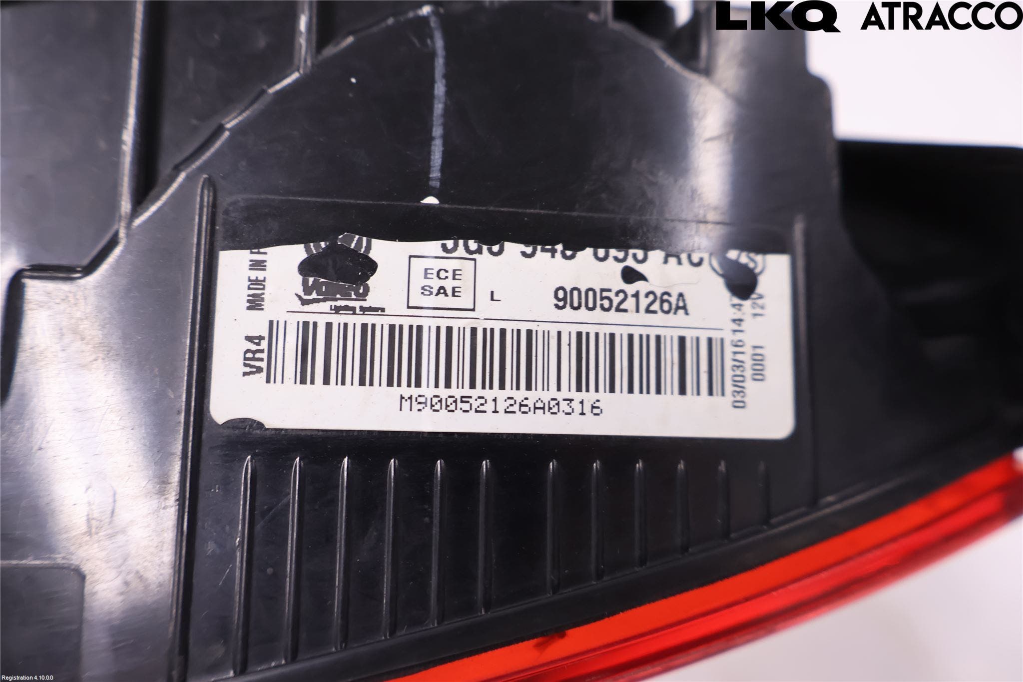 Volkswagen VW GOLF / E-GOLF VII 13-20 Baklykt Venstre På Luke(Indre