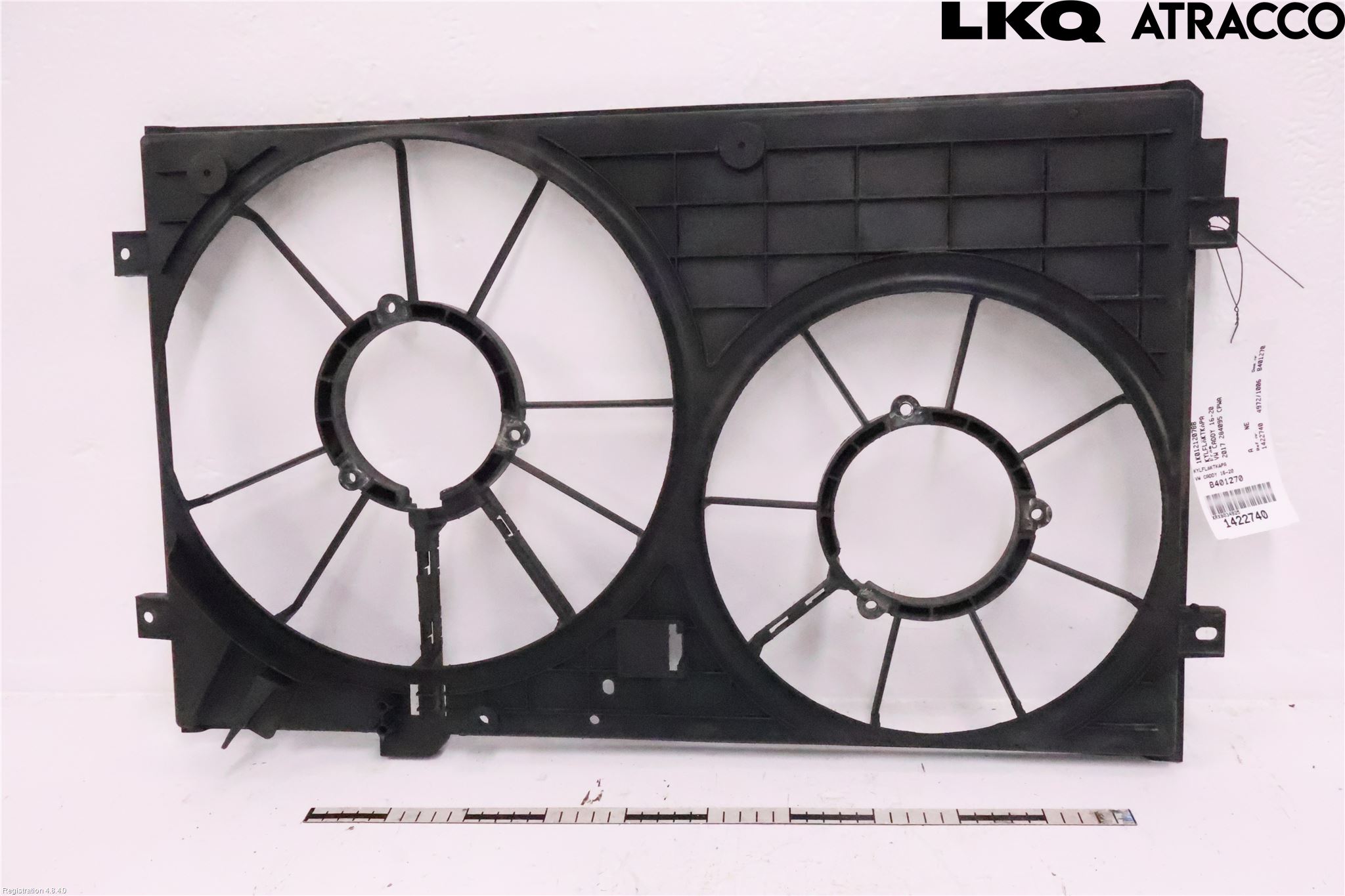 Volkswagen VW CADDY 16-20 Kjølevifte-Radiator Hus-Kåpe