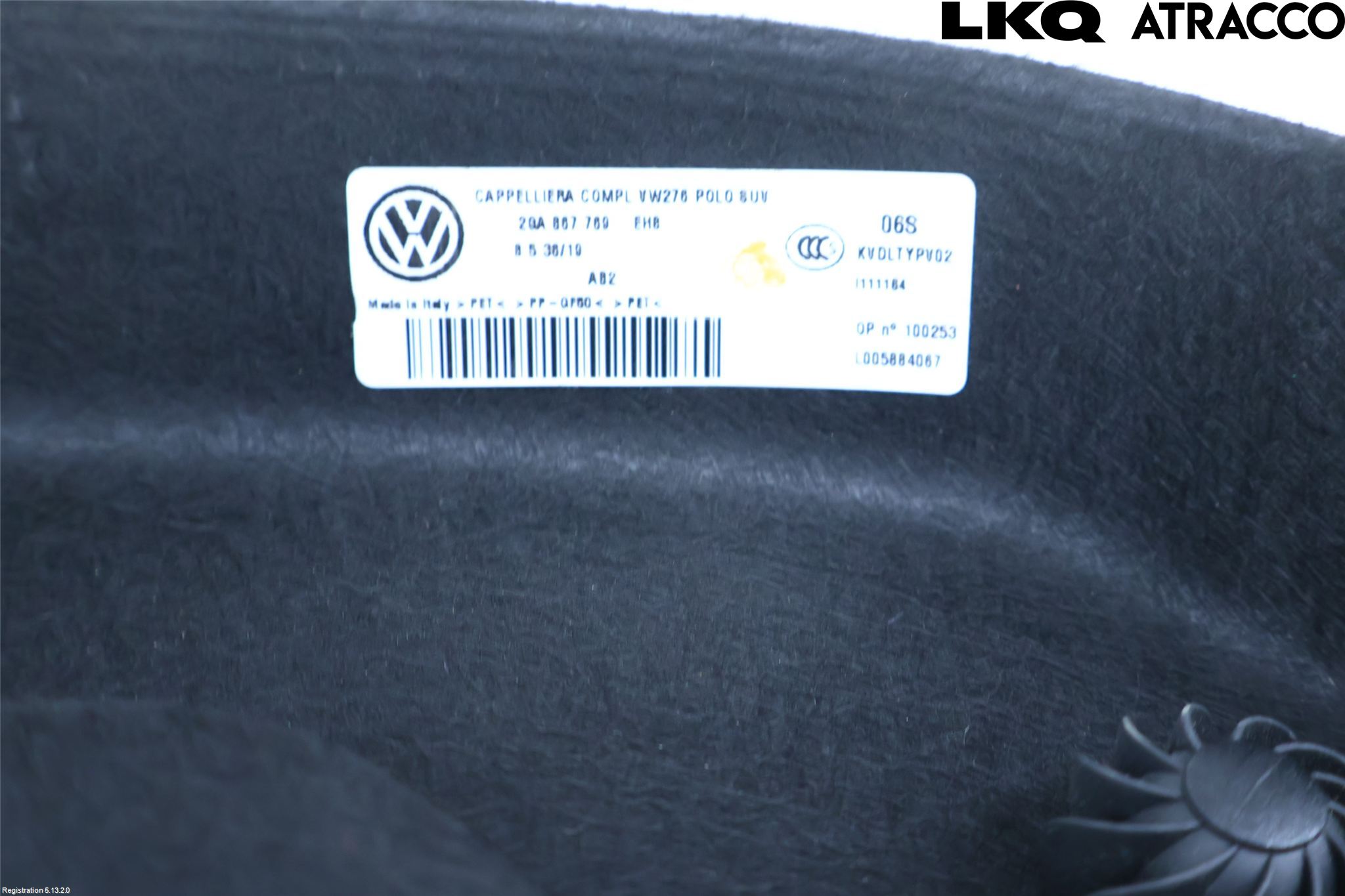 Volkswagen VW T-ROC 18- Innr Hattehylle