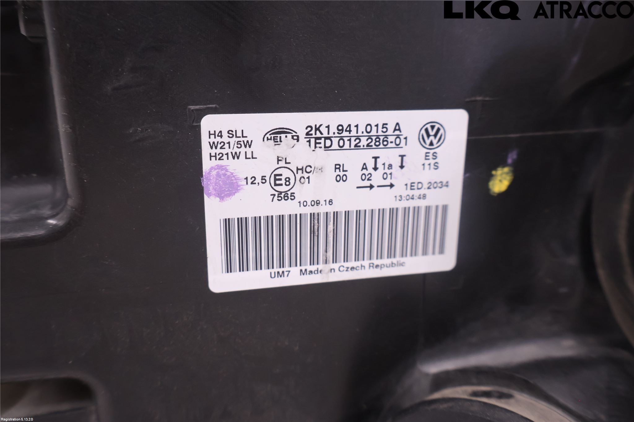 Volkswagen VW CADDY 16-20 Frontlykt Venstre