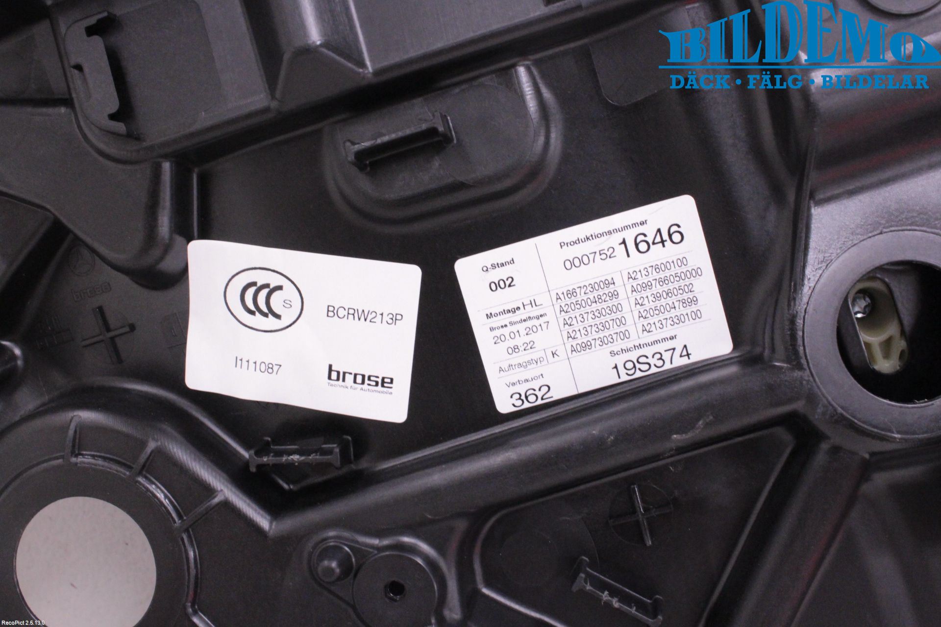 Mercedes-Benz MB E-KLASS (W213) 16-23 Vindusheis El Komp