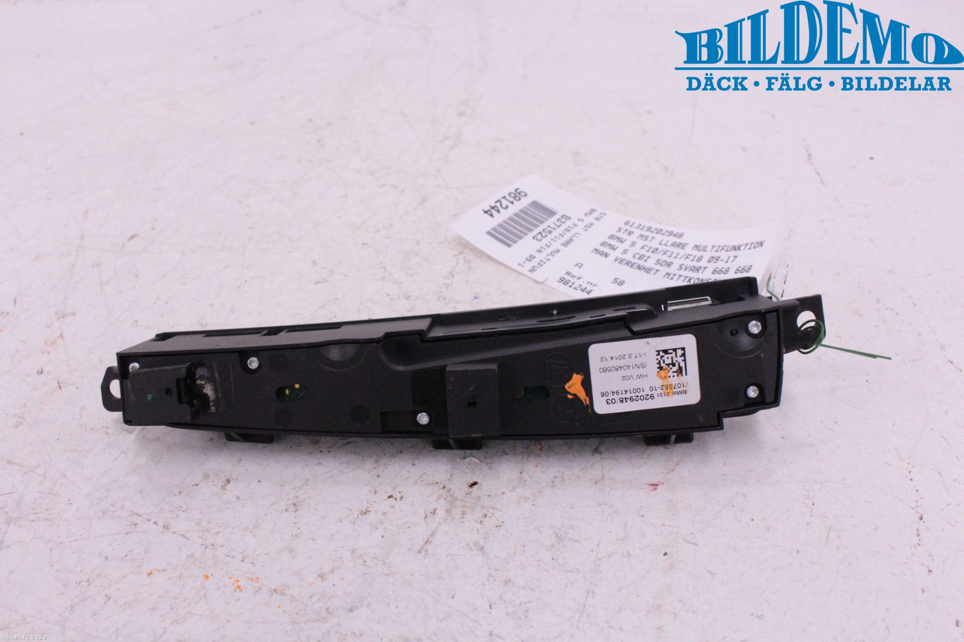 BMW 5 F10/F11/F18 09-17 Bryter Multifunksjon
