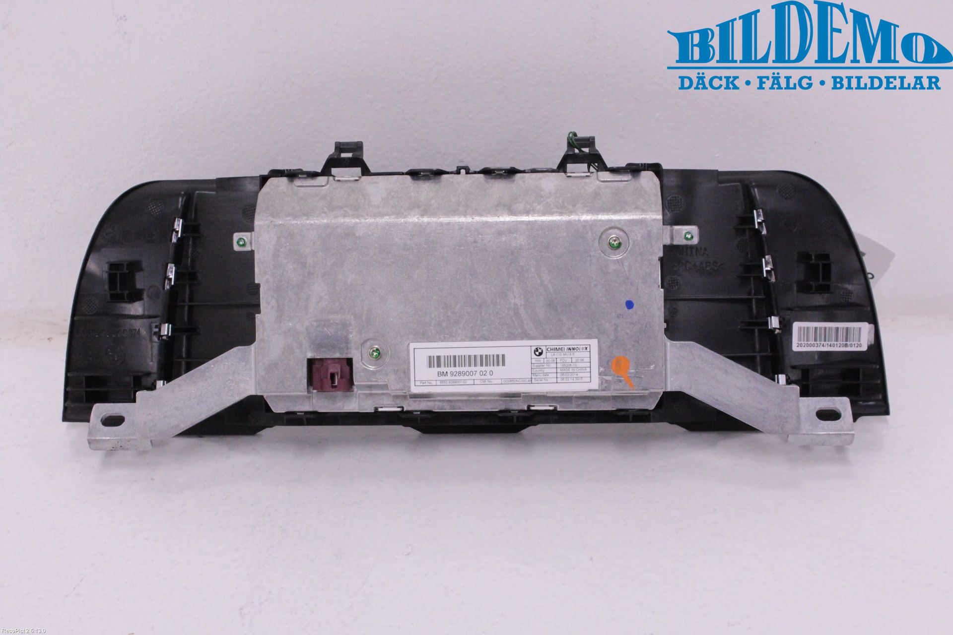 BMW 5 F10/F11/F18 09-17 Instr Skjerm Dvd-Gps-Ac-Tlf