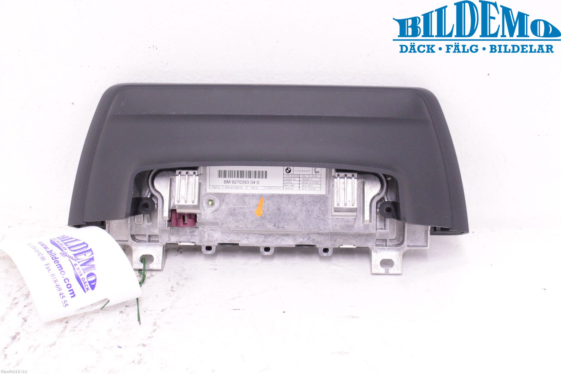 BMW 3 GT F34 13-19 Instr Skjerm Dvd-Gps-Ac-Tlf