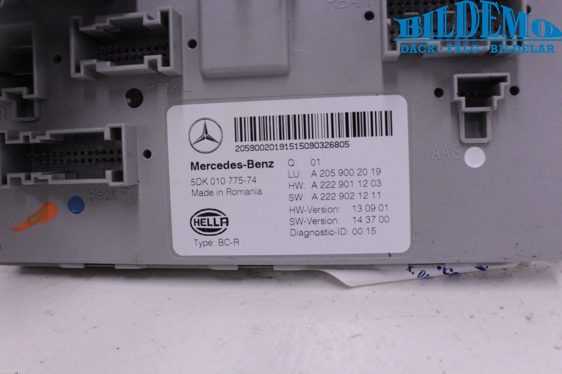 Mercedes-Benz MB C-KLASS (W205) 14-21 Styreenhet Øvrig