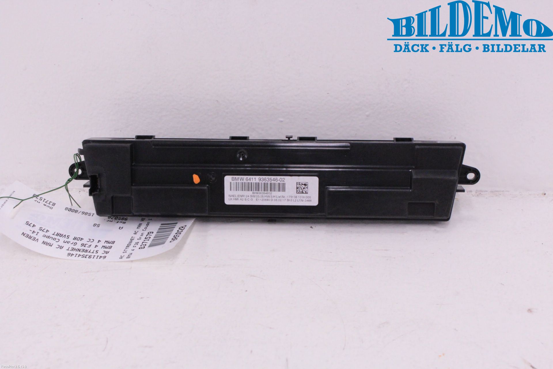 BMW 4 F36 Gran Coupé 14-20 Varme Ac Betjening-Display