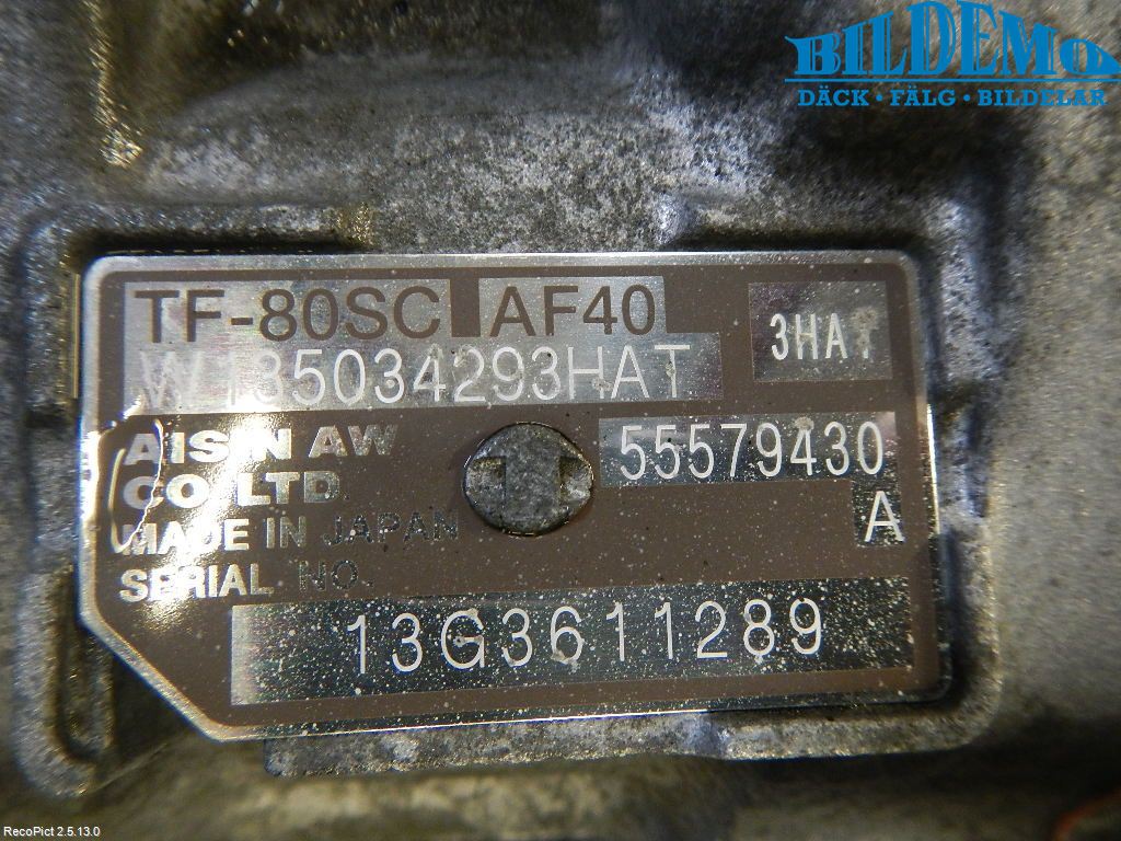 Opel MERIVA B 10-17 Gearkasse Automat