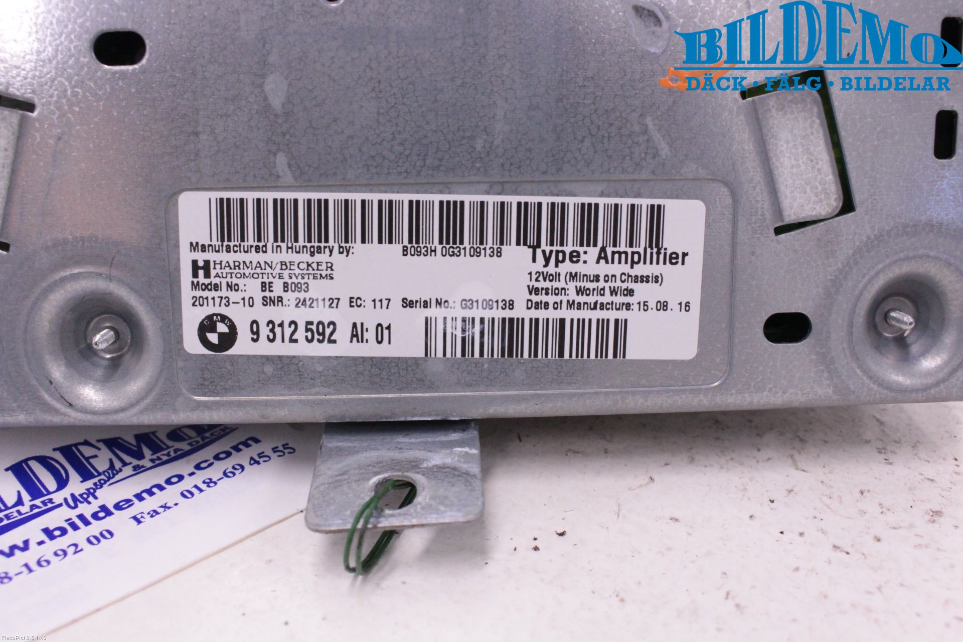 BMW 5 F10/F11/F18 09-17 Stereo Forsterker