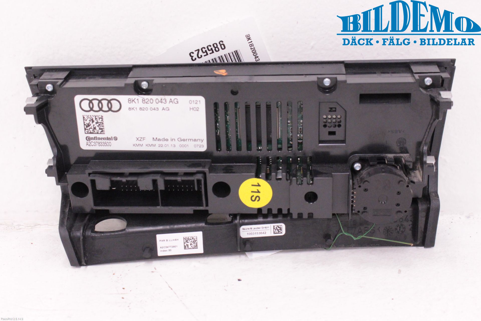 Audi A4 12-15 Varme Ac Betjening-Display