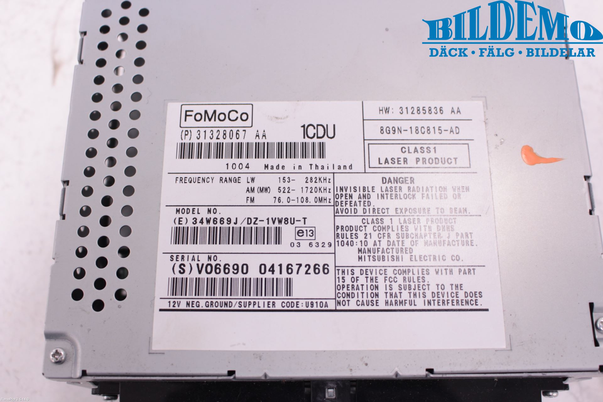 Volvo V70 08-13 Stereo Radio Med Cd