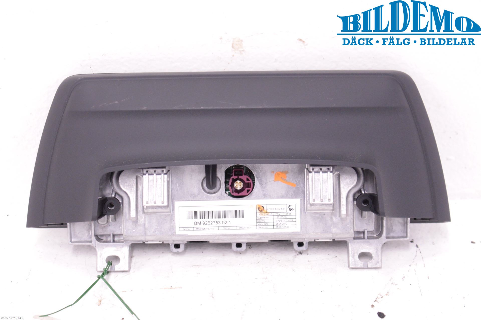 BMW 3 F30/F31/F80 12-19 Instr Skjerm Dvd-Gps-Ac-Tlf