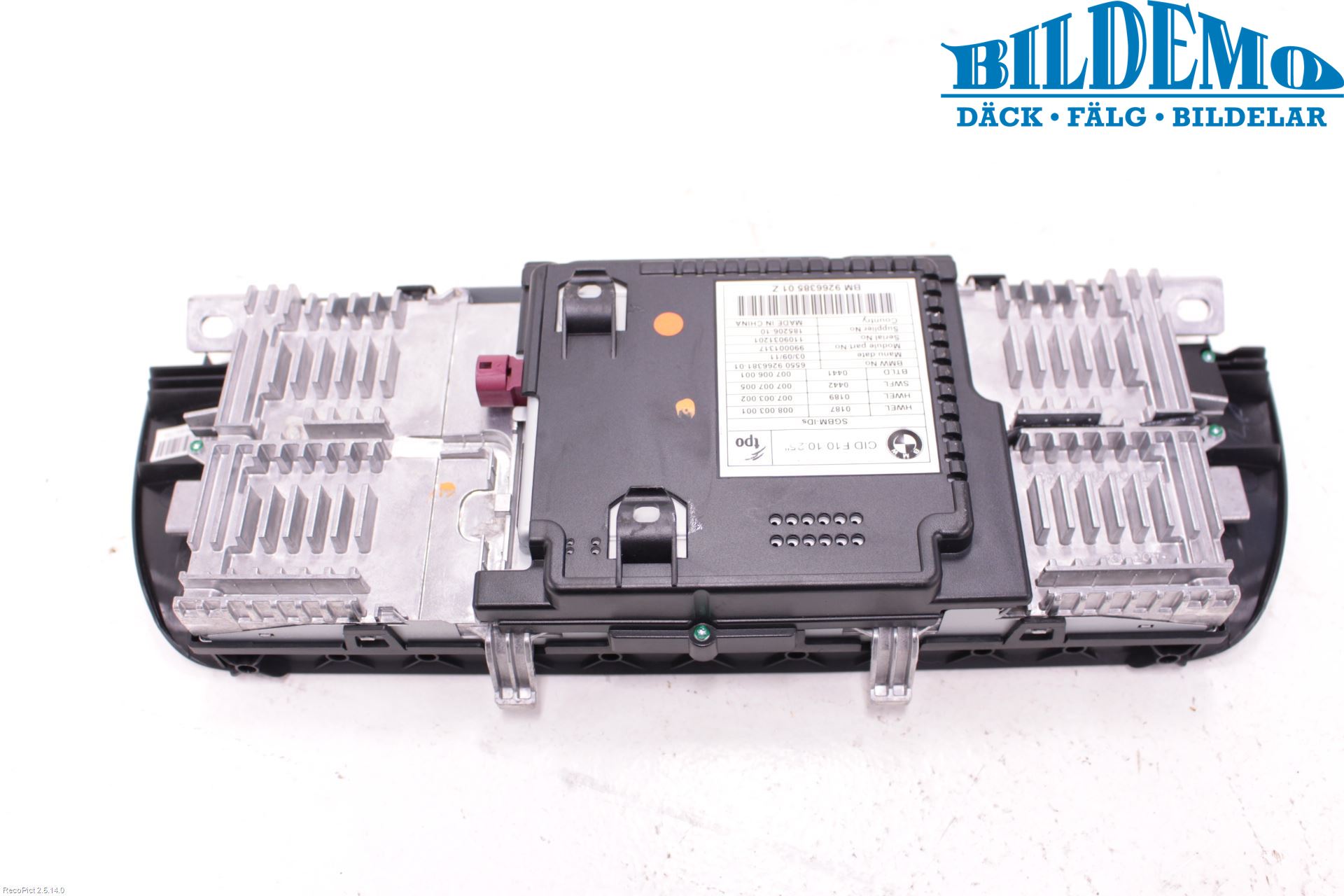 BMW 5 F10/F11/F18 09-17 Instr Skjerm Dvd-Gps-Ac-Tlf