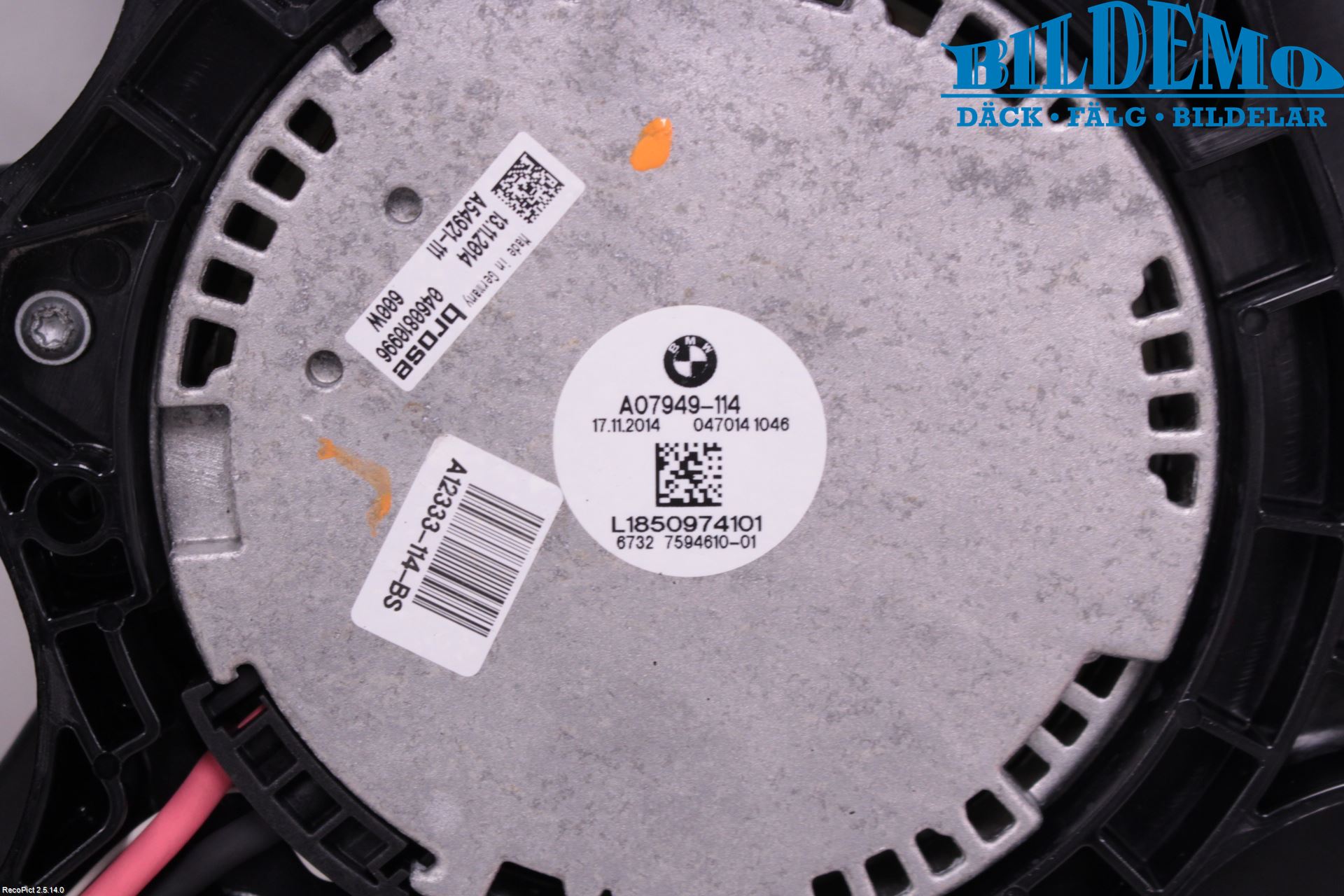 BMW 5 F10/F11/F18 09-17 Kjølevifte Elektrisk