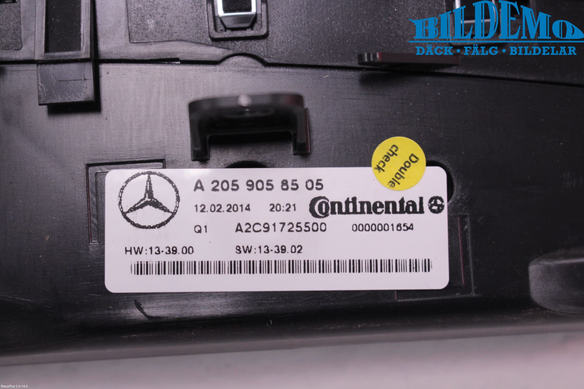 Mercedes-Benz MB C-KLASS (W205) 14-21 Varme Ac Betjening-Display