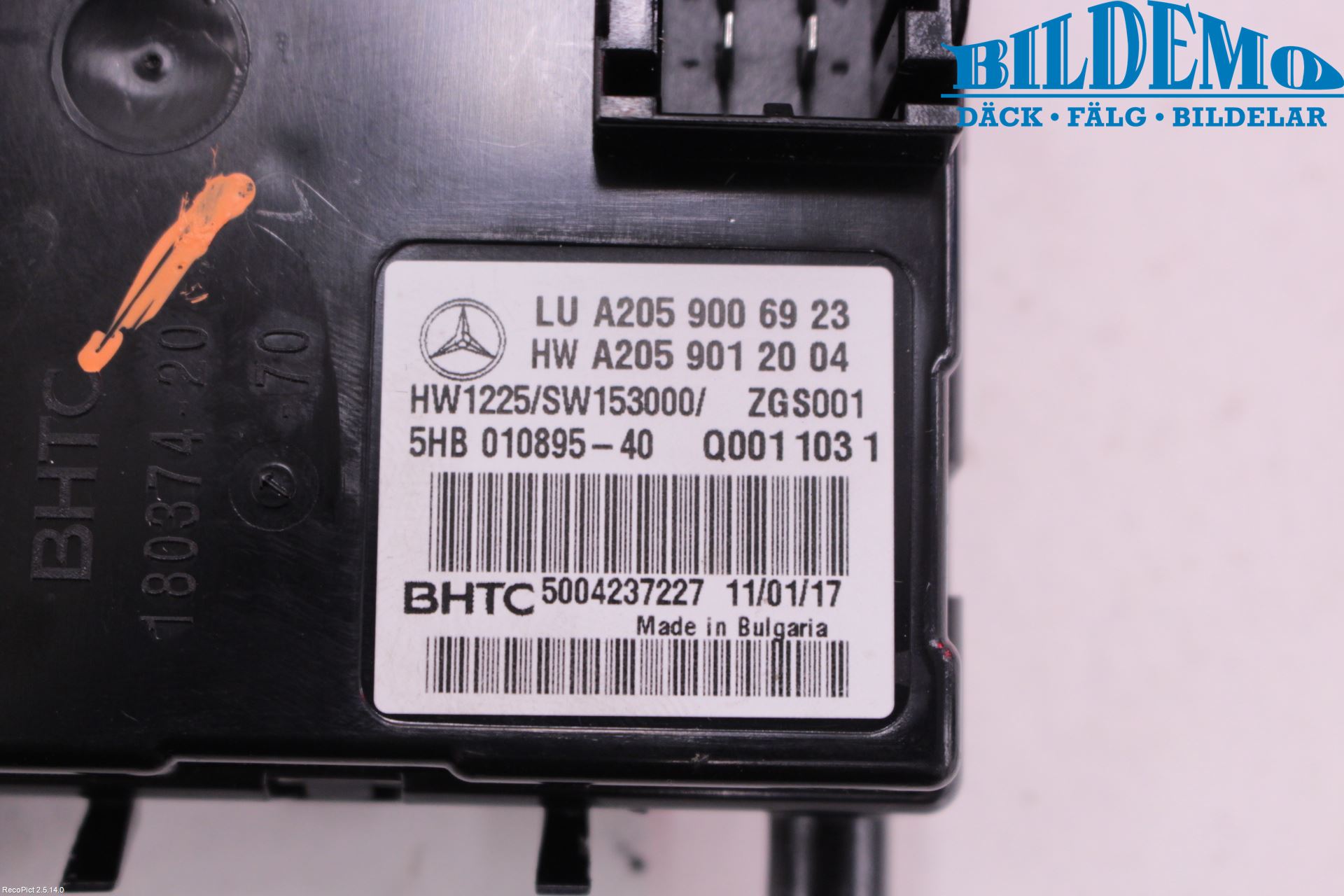 Mercedes-Benz MB GLC-KLASS (X253/C253) 15-22 Varme Ac Betjening-Display