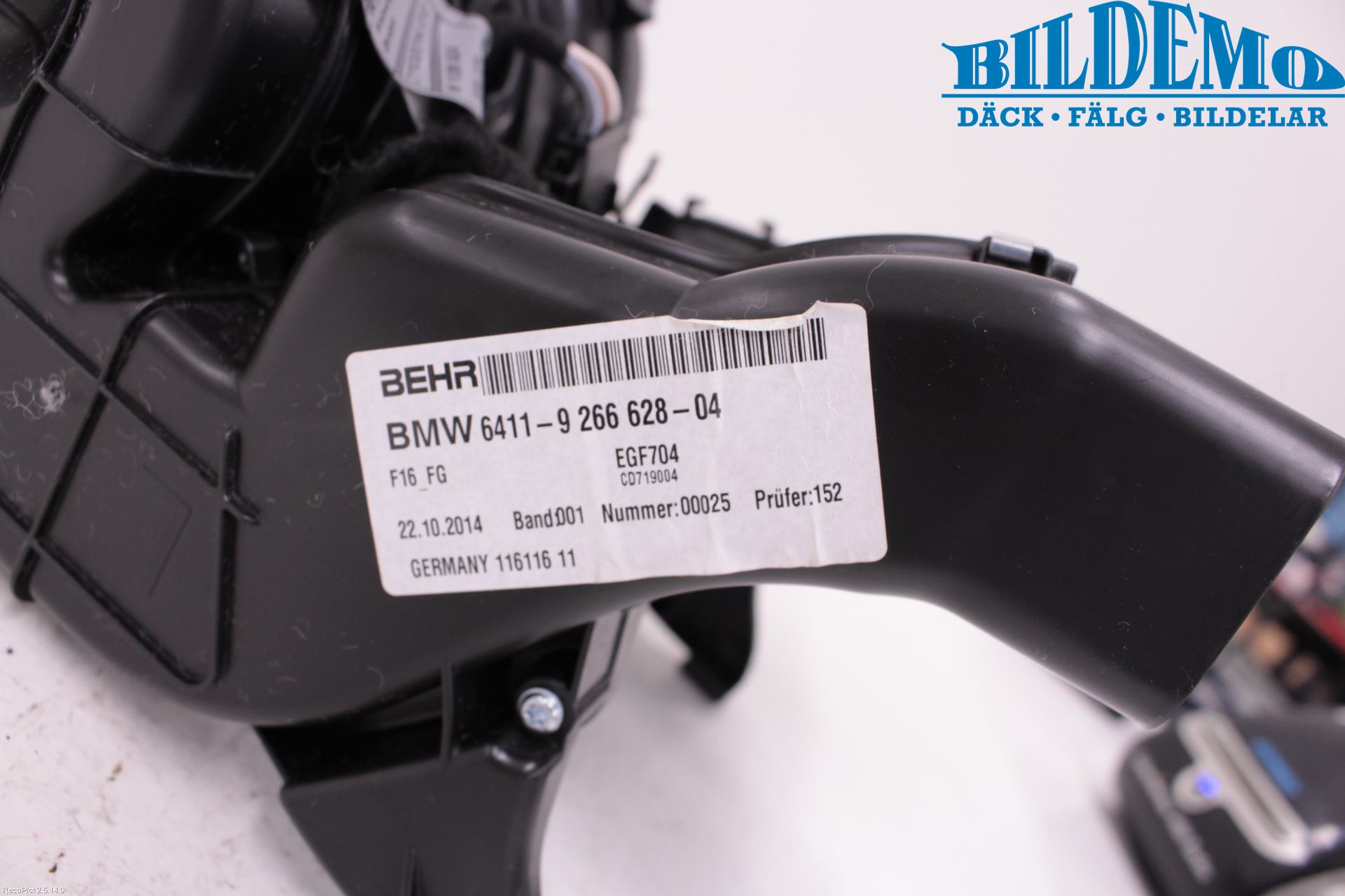 BMW X6 F16 14-19 Varmeapparat Viftemotor