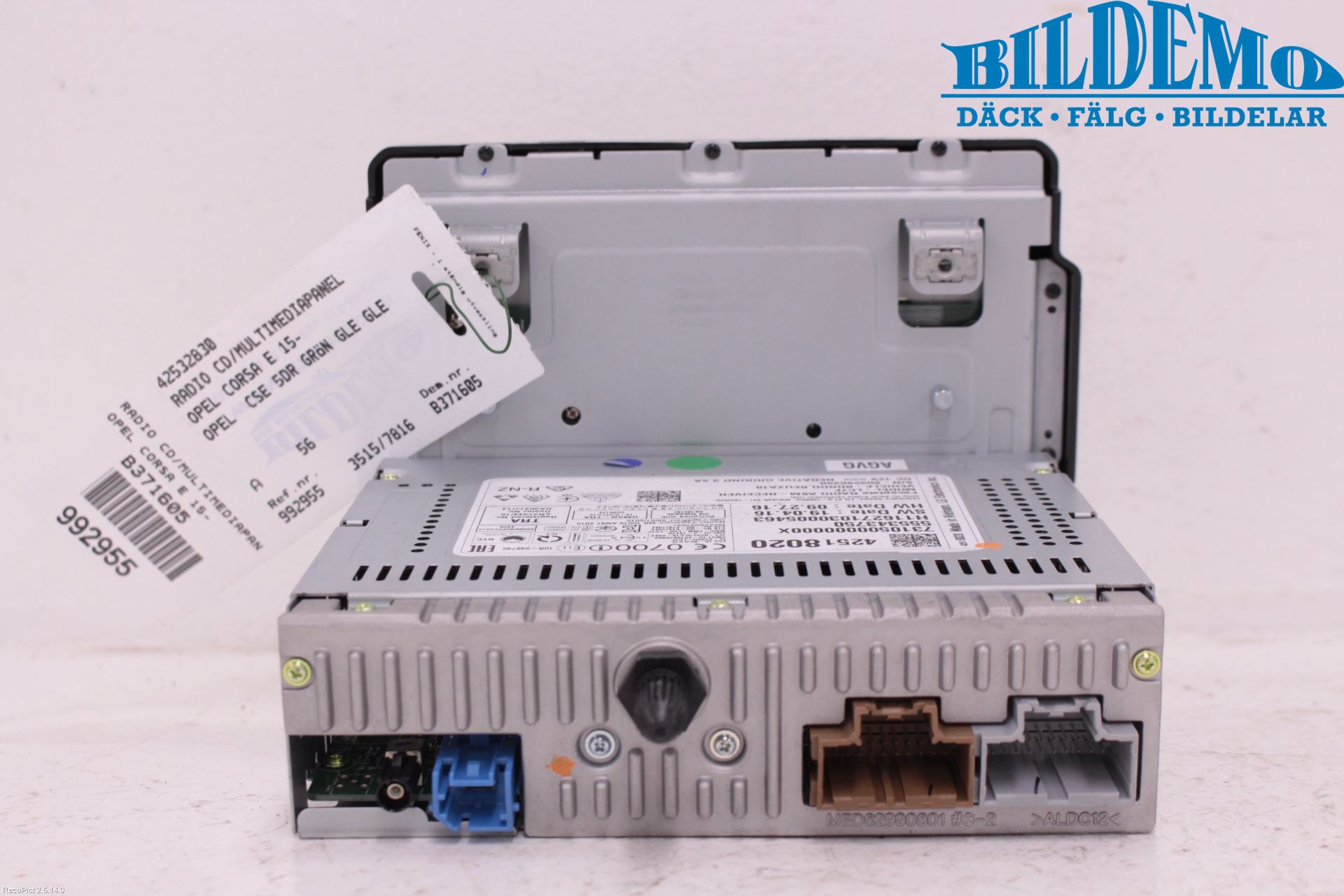 Opel CORSA E 15-19 Stereo Radio Med Cd