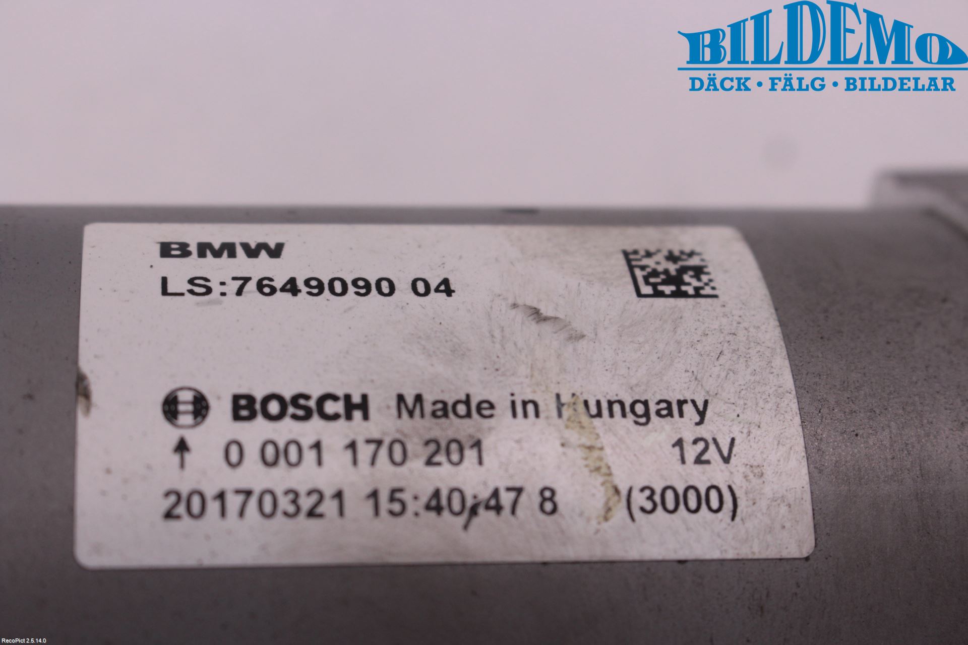 Mini COOPER CLUBMAN F54 16- Startmotor