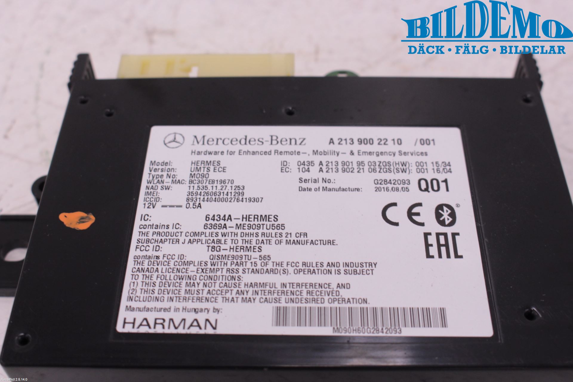 Mercedes-Benz MB E-KLASS (W213) 16-23 Styreenhet Øvrig