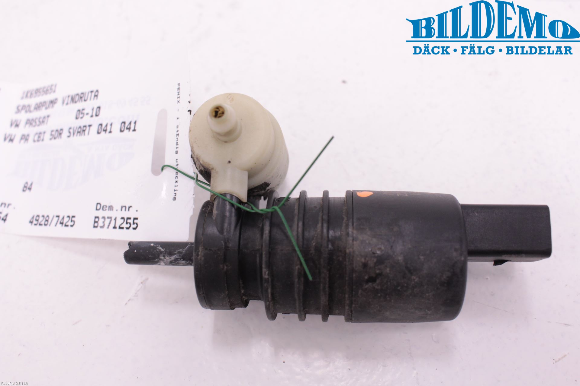 Volkswagen VW PASSAT 05-11 Spylerpumpe Frontrute