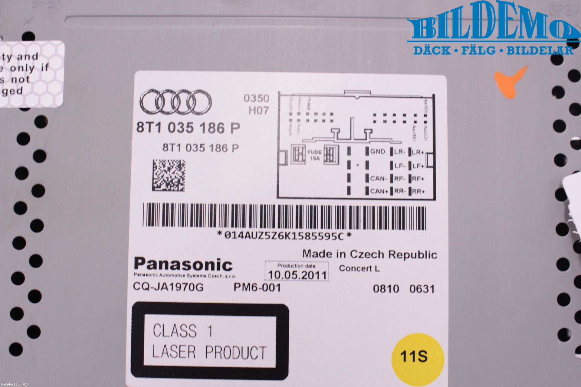 Audi A4/S4 08-11 Stereo Radio Med Cd