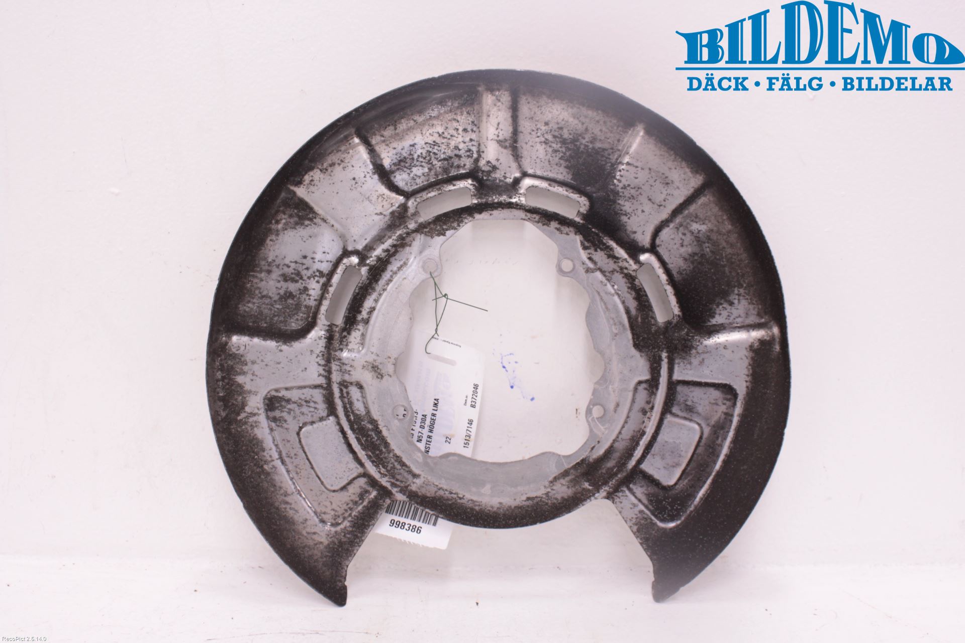 BMW X5 F15 13-18 Bremseskjold Bak
