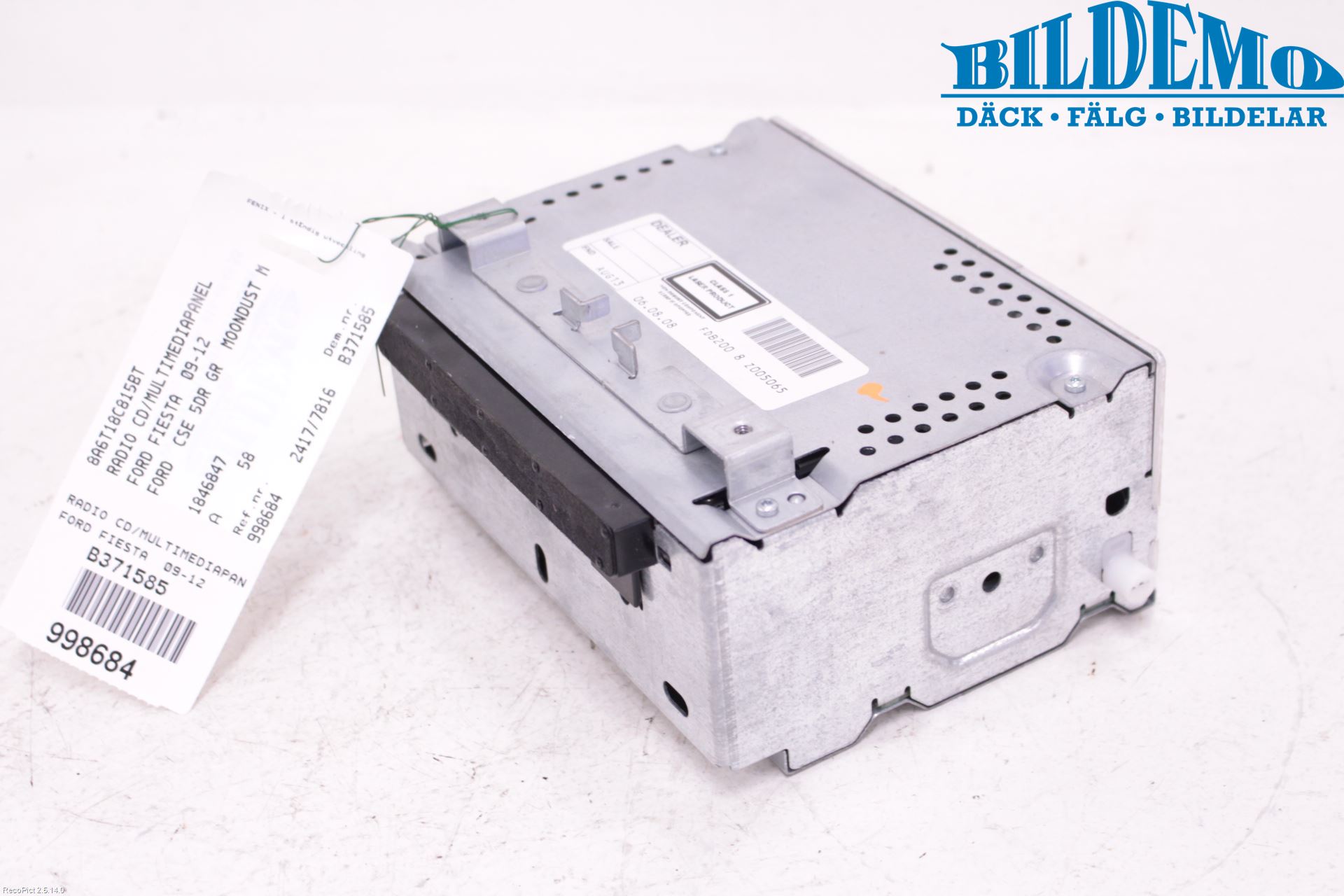 Ford FIESTA 09-12 Stereo Radio Med Cd