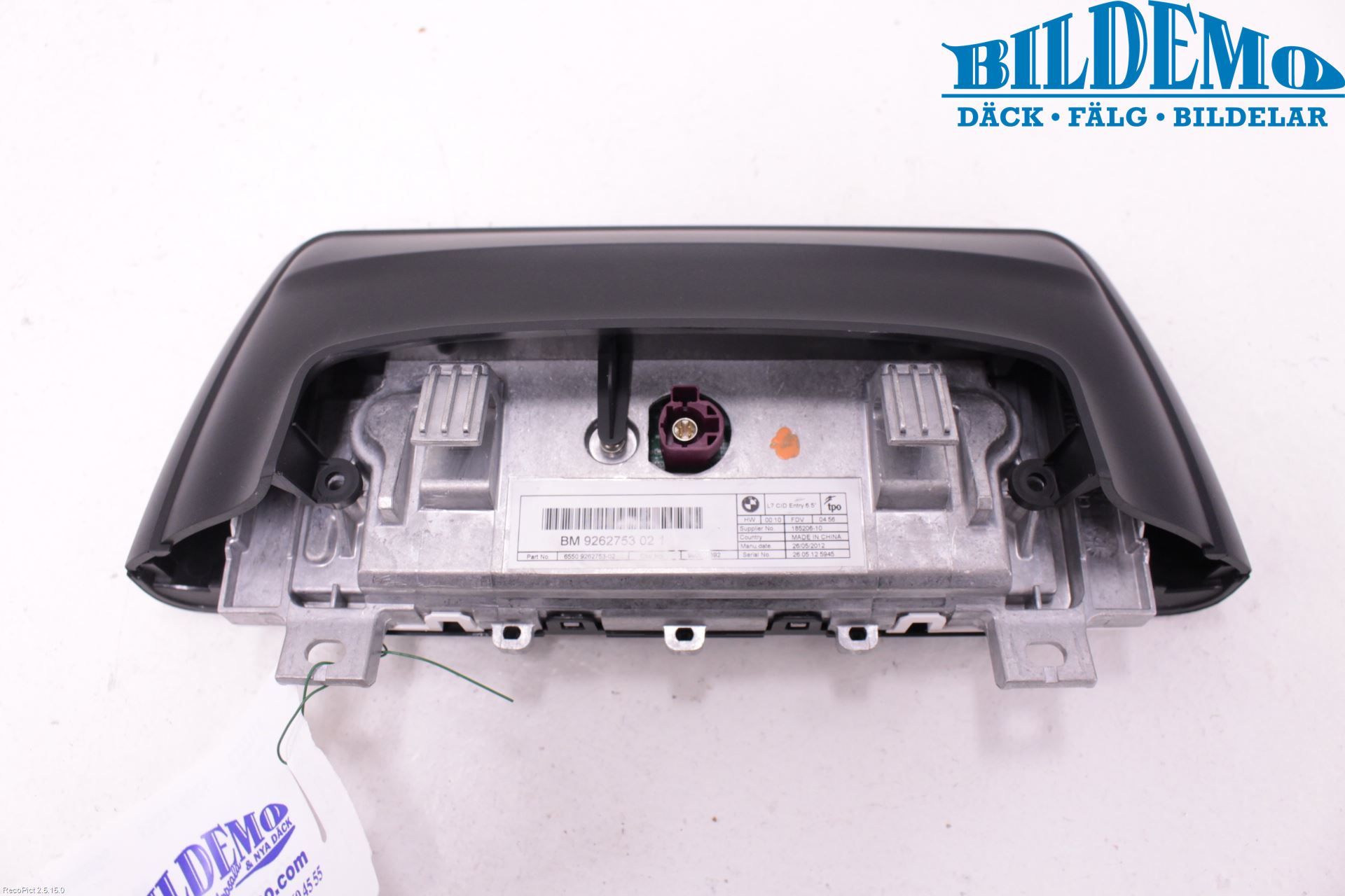 BMW 3 F30/F31/F80 12-19 Instr Skjerm Dvd-Gps-Ac-Tlf