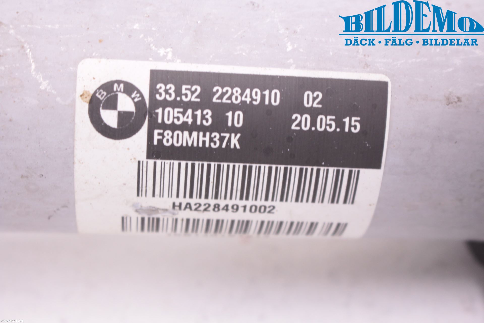 BMW 3 F30/F31/F80 12-19 Støtdemper Bak