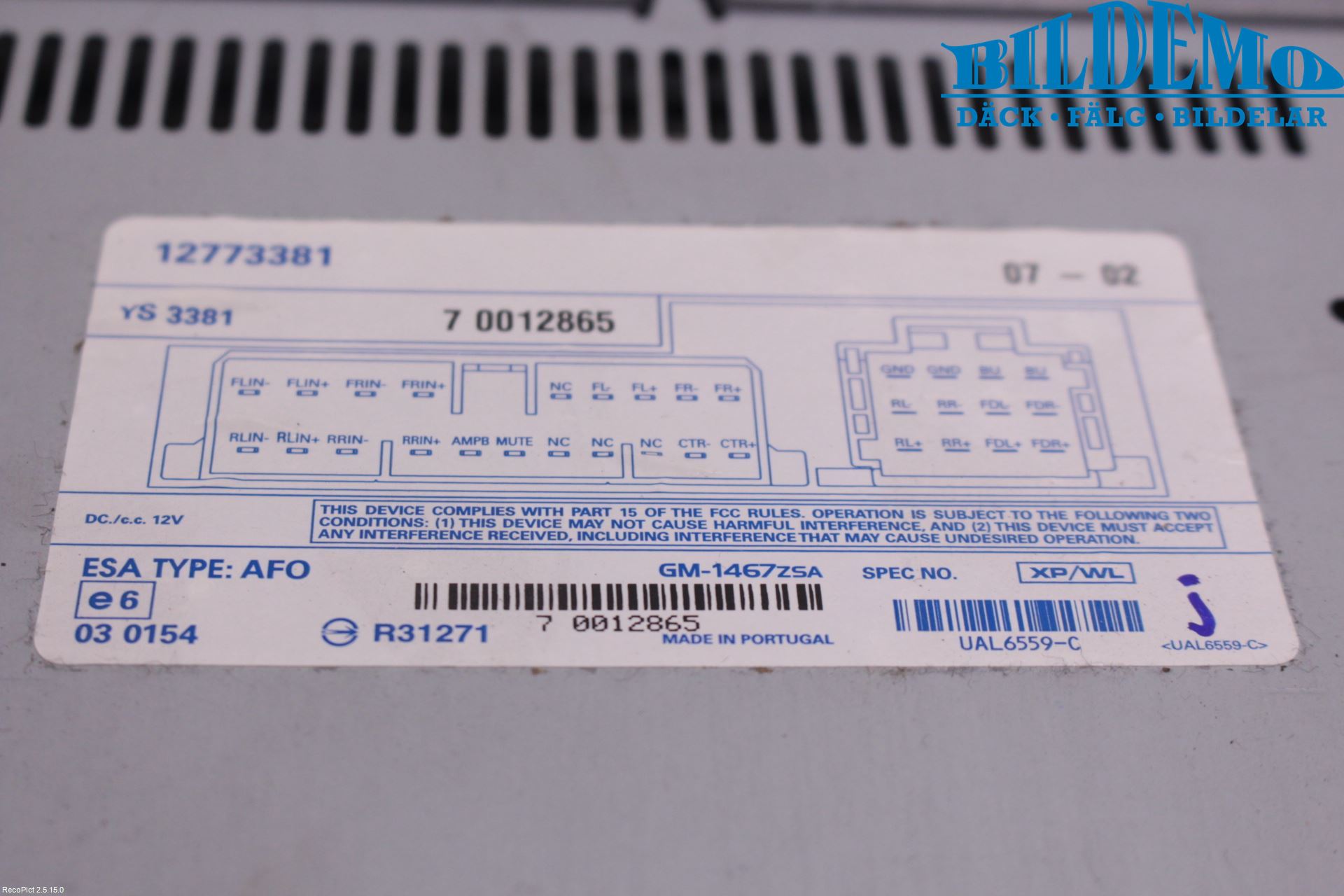 Saab 9-3 VER 2 Stereo Forsterker